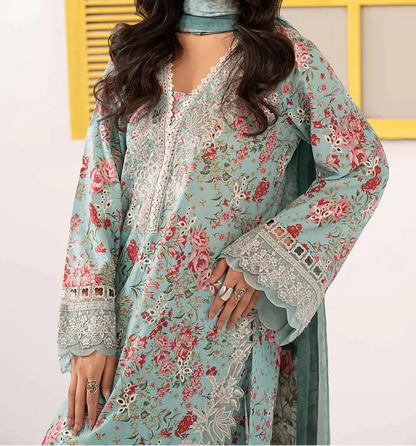 Veezal - Summer 3PC Lawn Digital Printed Dress - VL1368
