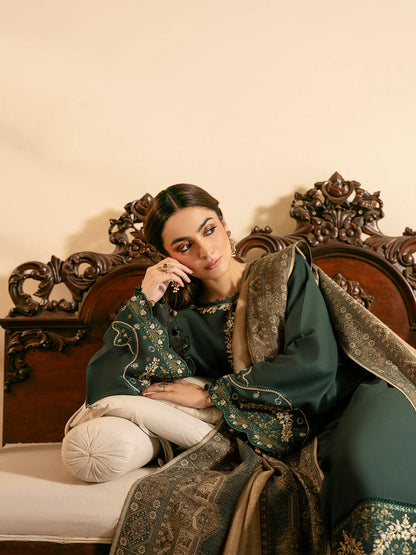 IZEL-3PC LAWN EMBROIDERED SHIRT WITH CHIFFON PRINT Dupatta - VL1253