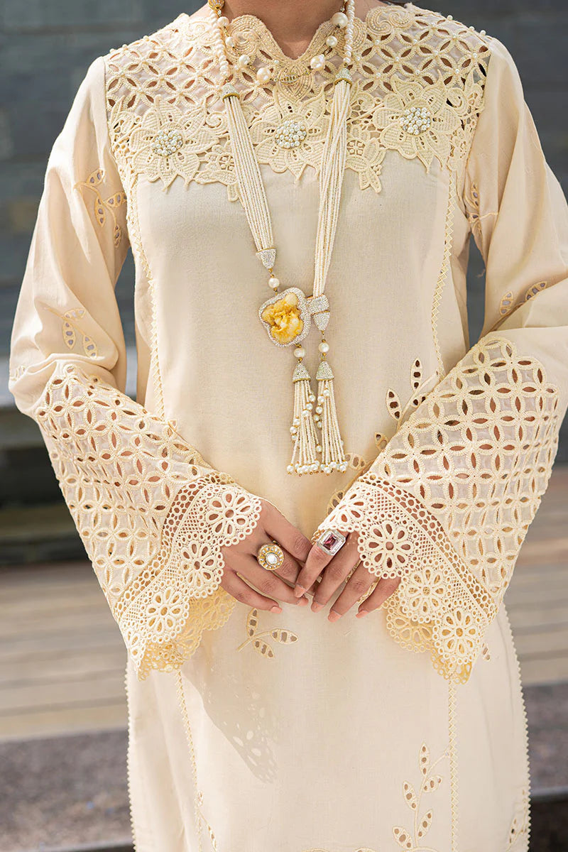 Chikenkari Qalamkar Embroidered Lawn Three Piece - VL1020