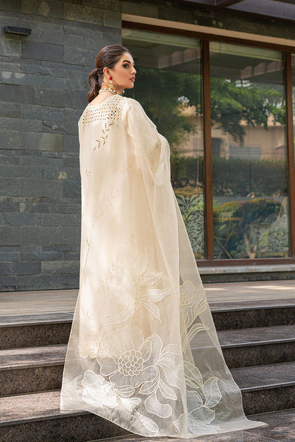 Chikenkari Qalamkar Embroidered Lawn Three Piece - VL1020