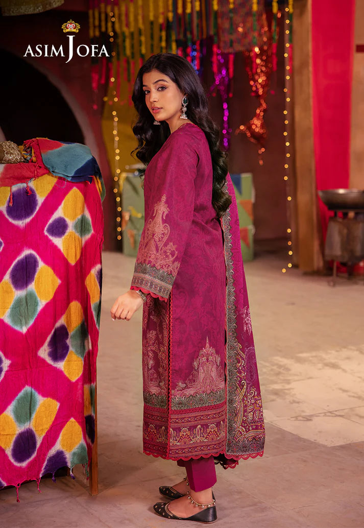 Asim Jofa - Summer 3PC polly Lawn Digital Printed Dress - Vl1399