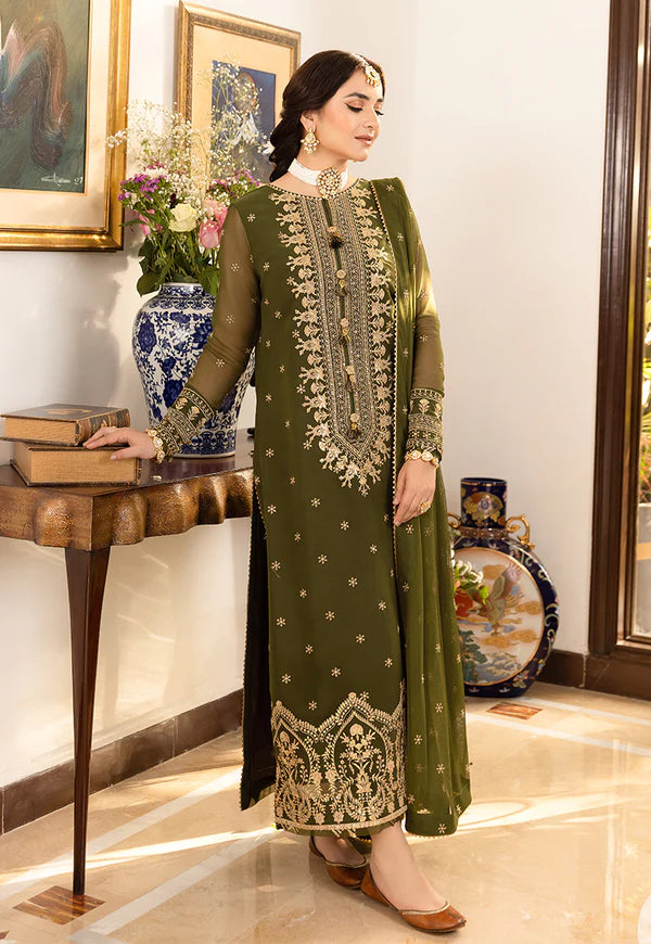 Jazmin - Embroidered Velvet 3-Piece Dress - VL940