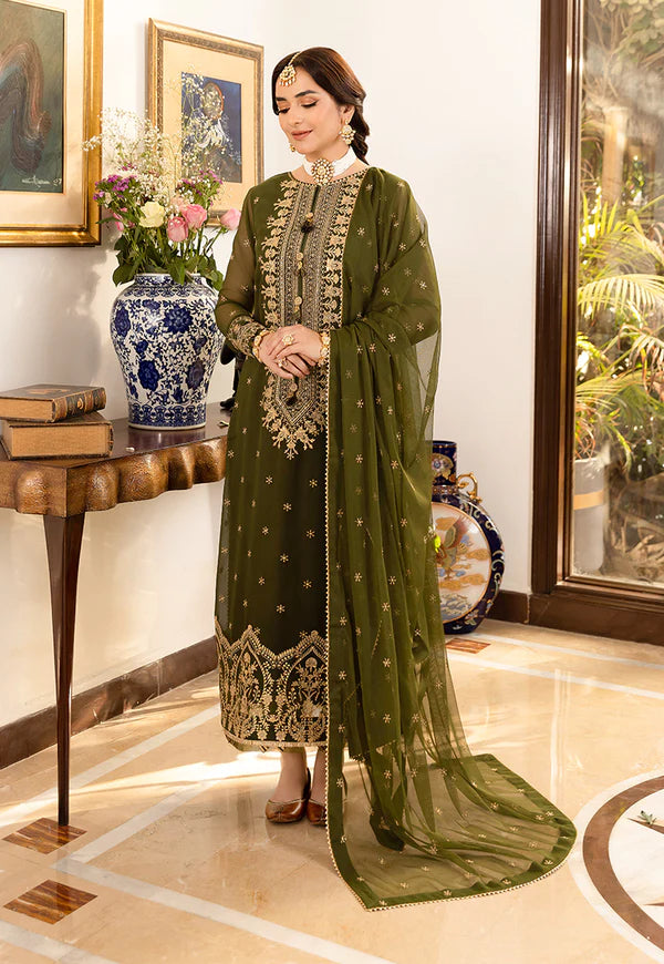 Jazmin - Embroidered Velvet 3-Piece Dress - VL940