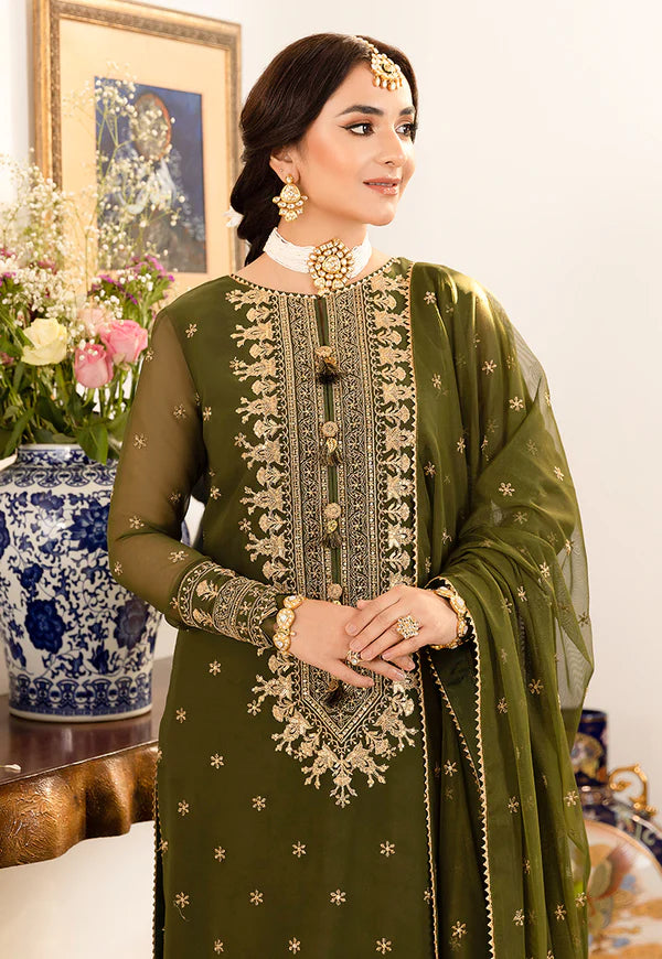 Jazmin - Embroidered Velvet 3-Piece Dress - VL940