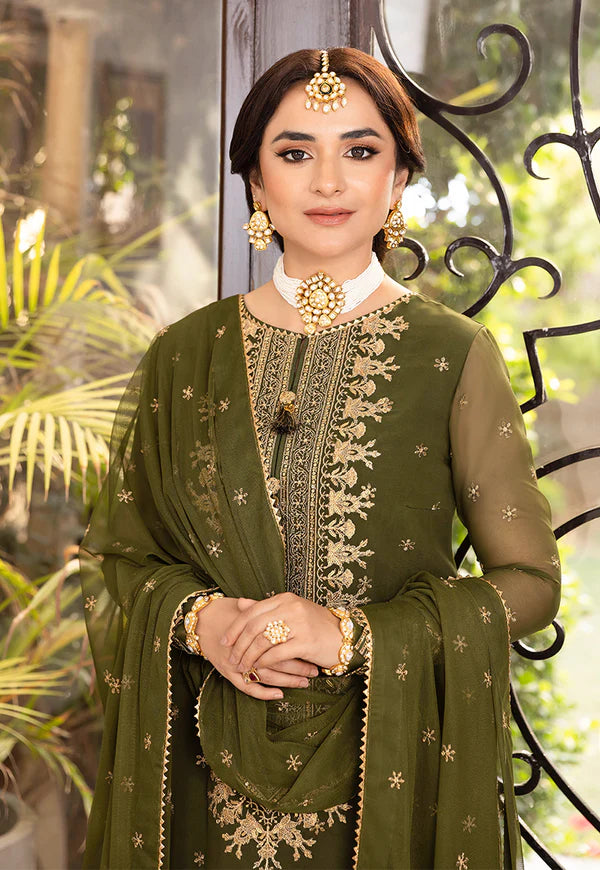 Jazmin - Embroidered Velvet 3-Piece Dress - VL940