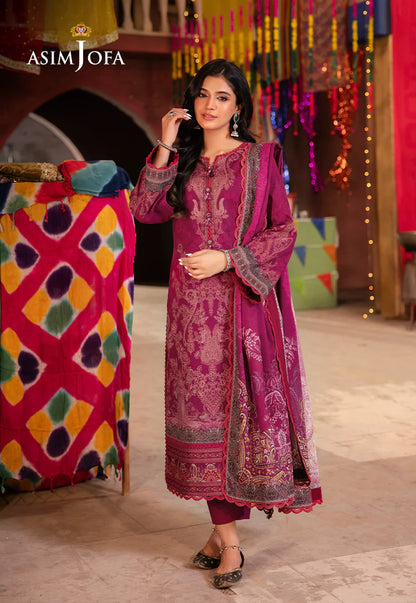 Asim Jofa - Summer 3PC polly Lawn Digital Printed Dress - Vl1399