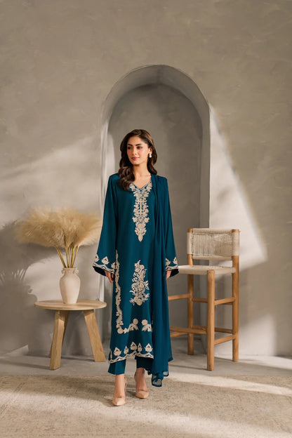 iznik - Winter 3PC Dhanak Embroidered Suit - VL1292