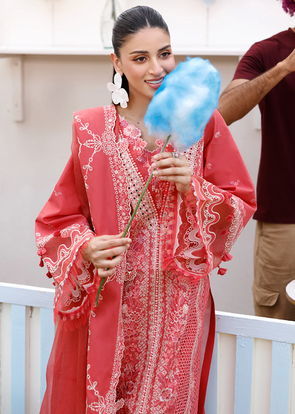 Chikenkari Qalamkar Embroidered 3 PC Lawn - VL1417