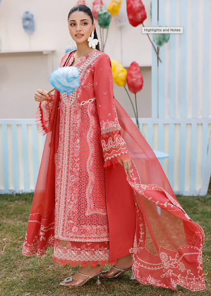 Chikenkari Qalamkar Embroidered 3 PC Lawn - VL1417