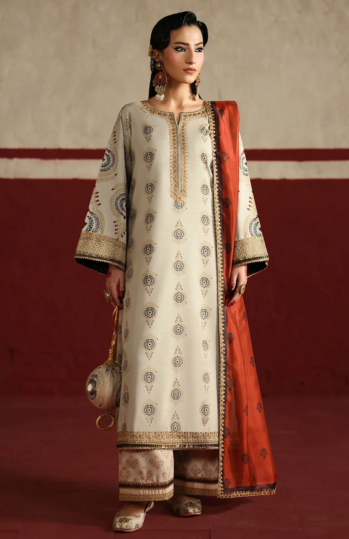 Humjoli - - Unstitched Luxury Lawn Heavy Embroidered 3PC Suit - VL1431