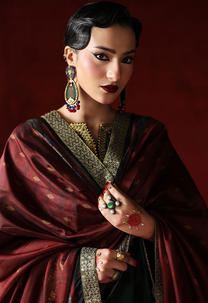 Humjoli - - Unstitched Luxury Lawn Heavy Embroidered 3PC Suit - VL1432