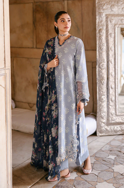 Mushq - 3PC LAWN HEAVY CHIKENKARI EMBROIDERED SUIT - VL1438