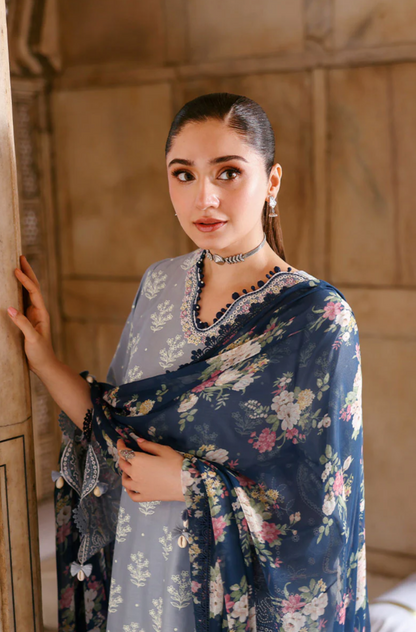 Mushq - 3PC LAWN HEAVY CHIKENKARI EMBROIDERED SUIT - VL1438
