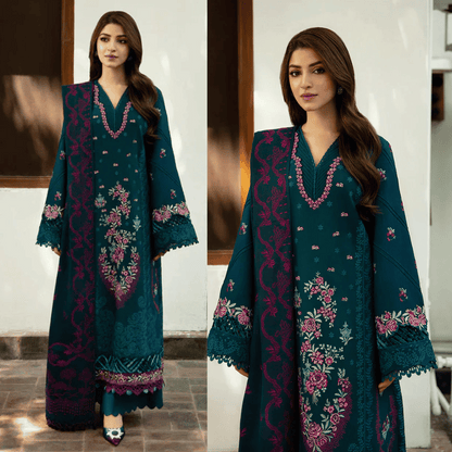 Sobia Nazir - Winter 3PC Dhanak Embroidered Suit - VL1148