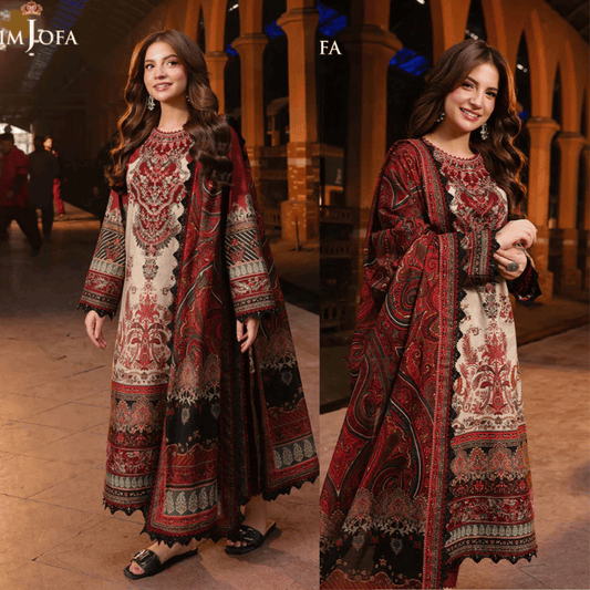 Asim Jofa - Summer 3PC polly Lawn Digital Printed Dress - VL1169
