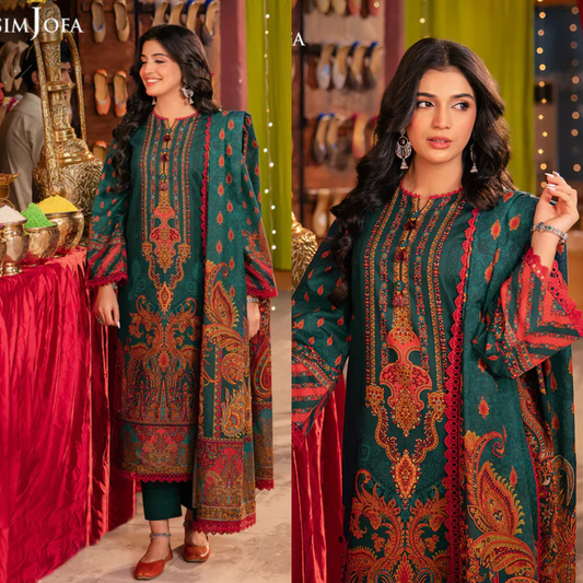 Asim Jofa - 3PC Lawn Digital Print Dress - VL1200