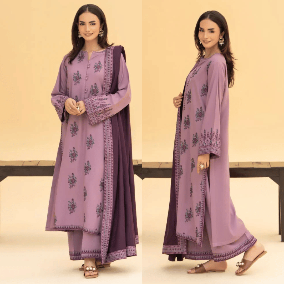 Izel - 3PC Lawn Embroidered Suit - VL1242