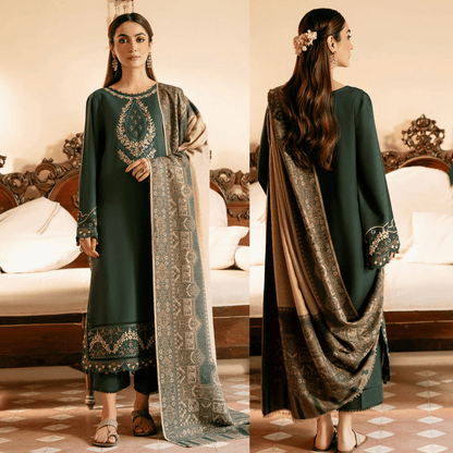 IZEL-3PC LAWN EMBROIDERED SHIRT WITH CHIFFON PRINT Dupatta - VL1253