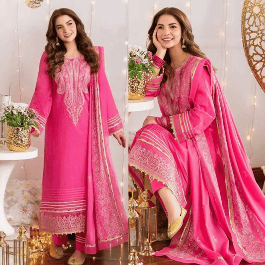3PC Lawn Heavy Embroidered Shirt - VL1280