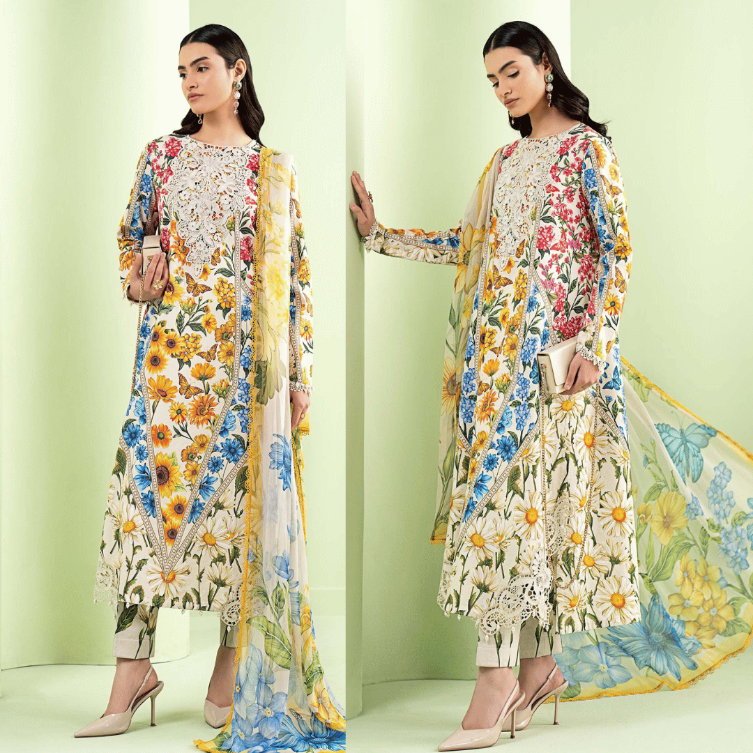 Veezal - Summer 3PC Lawn Digital Printed Dress - VL1355