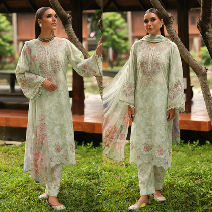Veezal - Summer 3PC Lawn Digital Printed Dress - Vl1360