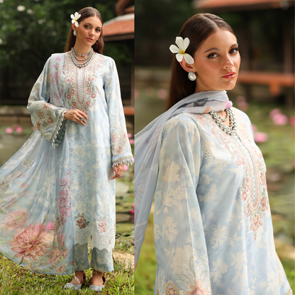 Veezal - Summer 3PC Lawn Digital Printed Dress - Vl1361