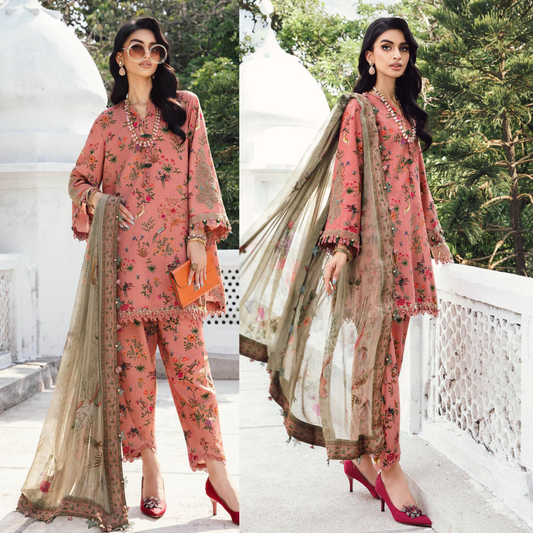 Veezal - Summer 3PC Lawn Digital Printed Dress - Vl1380