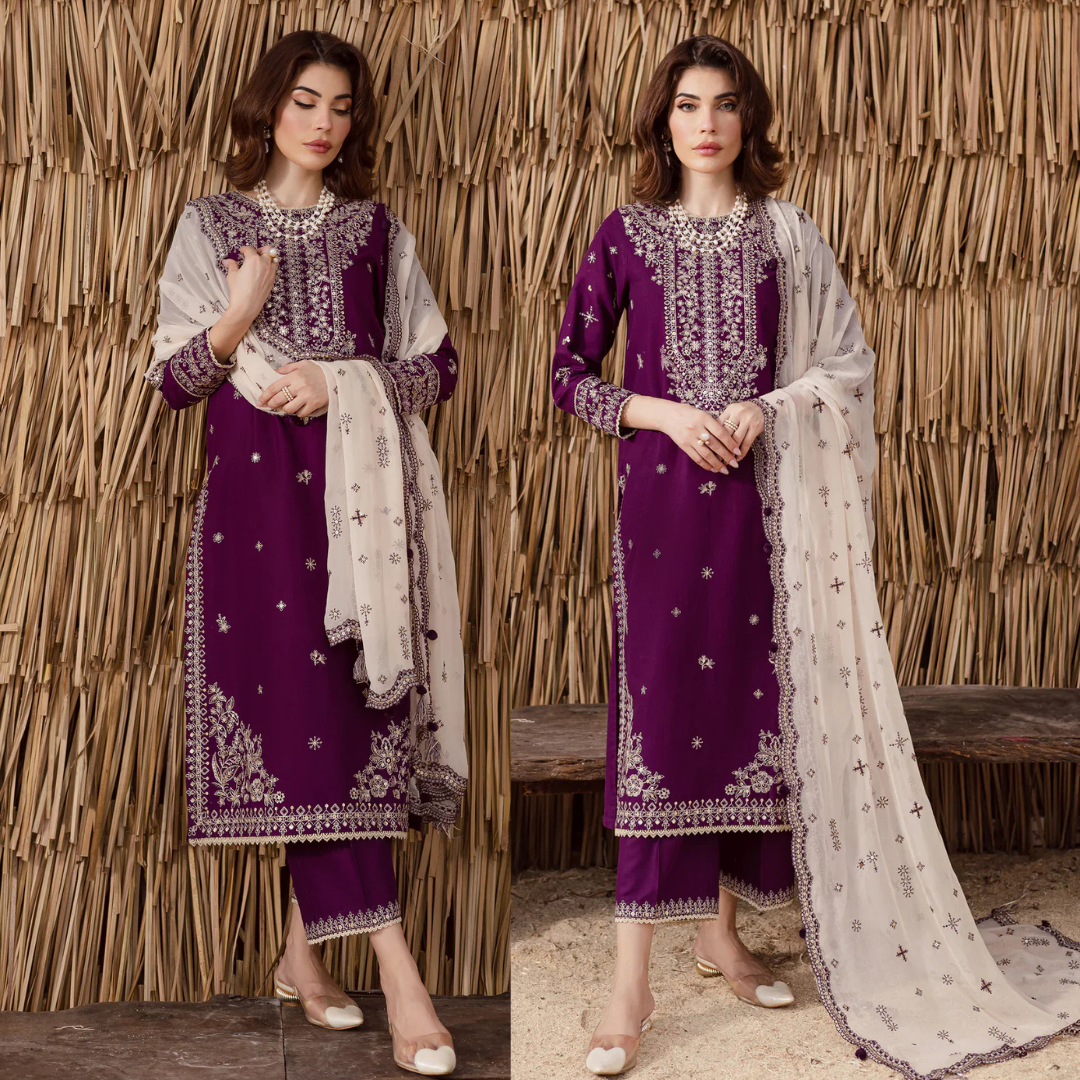Mohagni - Summer 3PC Lawn Embroidered Suit - VL1405