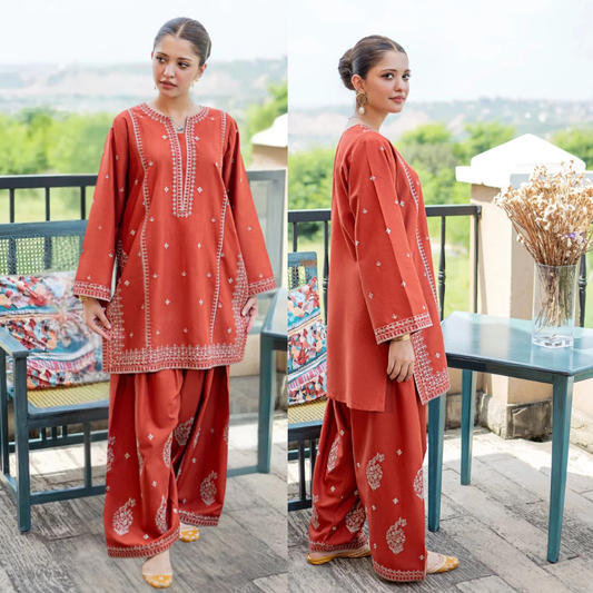 Batik - 2Pc Embroidered Lawn Suite With Fully Embroidered trouser - VL1407