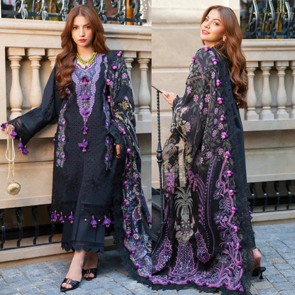 Jade - SUMMER 3PC Lawn ChickenKari Embroidered Suit- VL1416