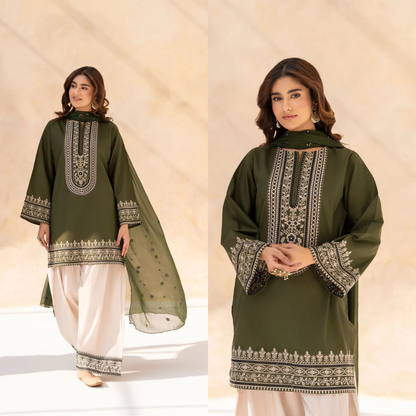 Sapphire - Summer 3PC Lawn Embroidered Suit - VL1395
