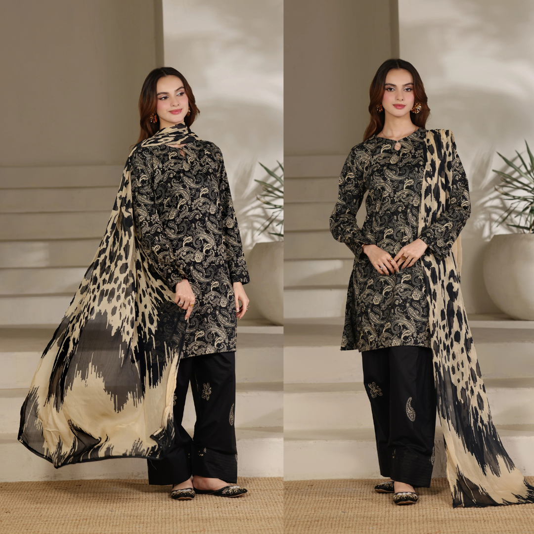 GulAhmed - Summer 3PC Lawn Digital Printed Dress - VL1413