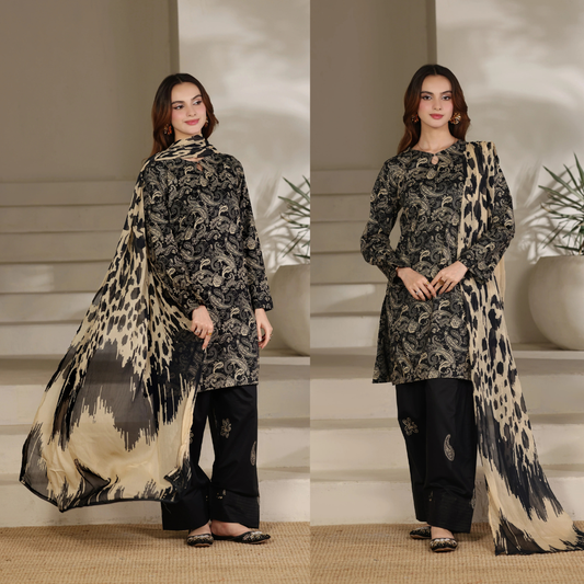 GulAhmed - Summer 3PC Lawn Digital Printed Dress - VL1413
