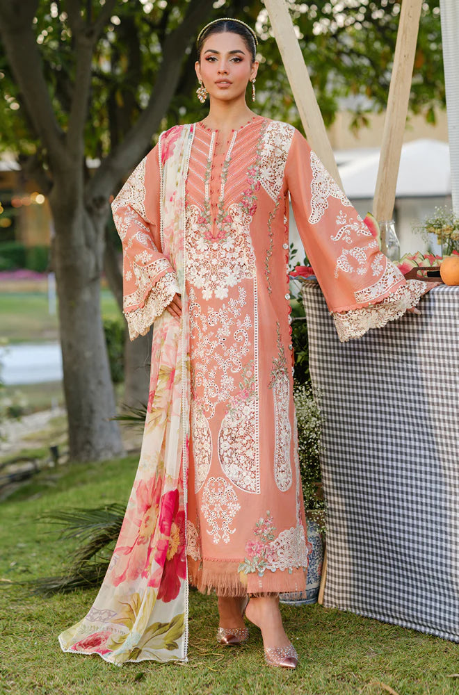 Elaf - Summer 3PC Lawn Chikenkari Embroidered Shirt - VL1320