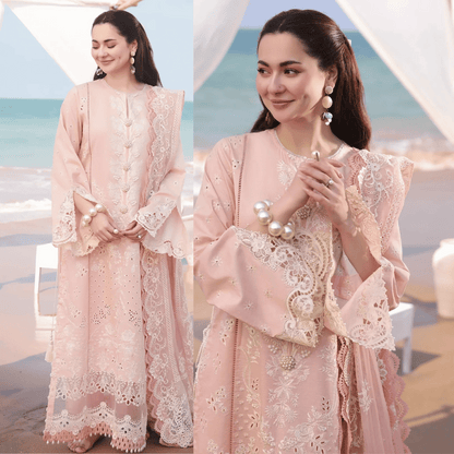 Chikenkari Qalamkar Embroidered 3 PC Lawn - VL1009