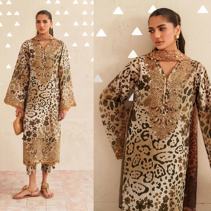 Aneela's - Summer 3PC Lawn Digital Printed Dress - VL1388