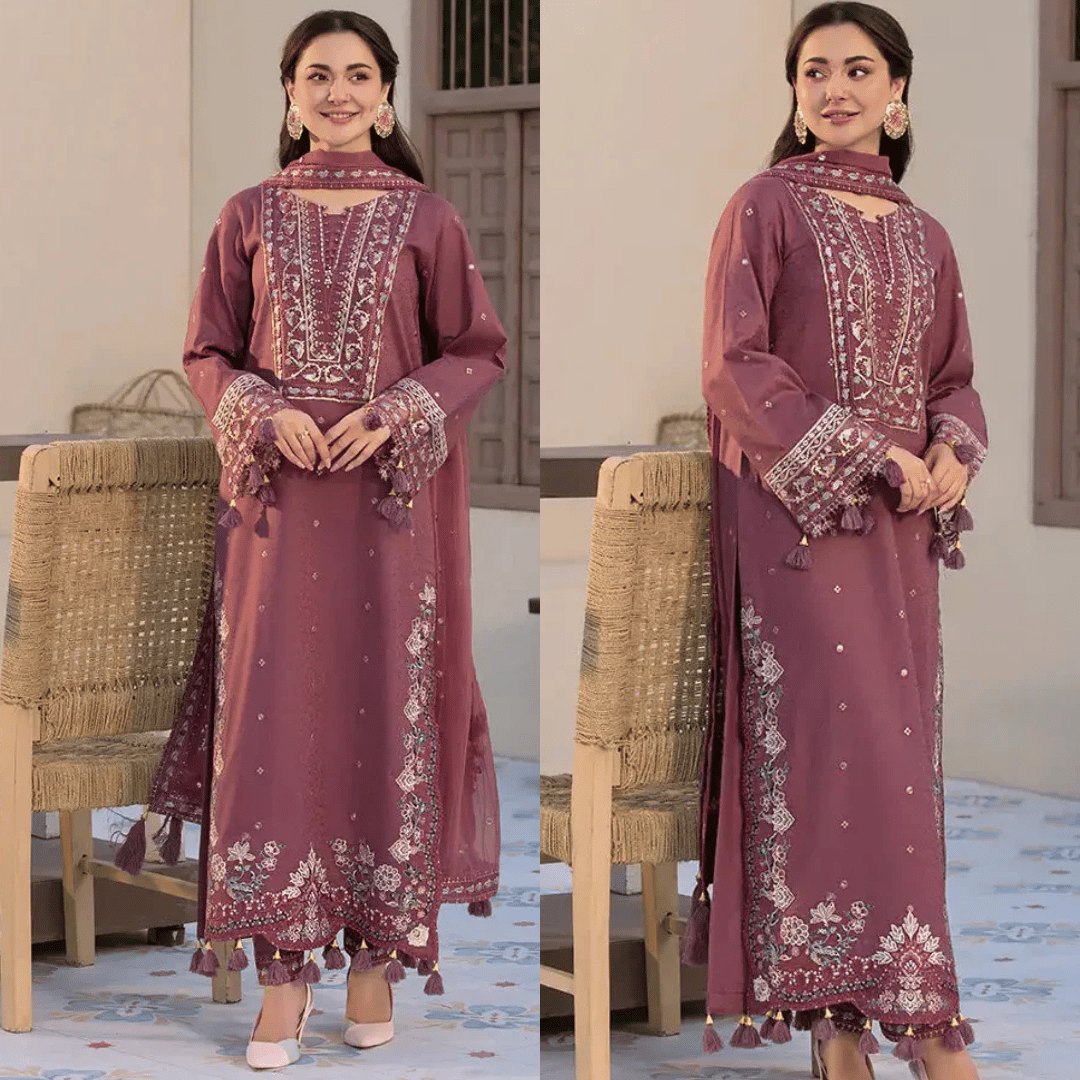 Jade - 3PC Lawn Embroidered Suit - VL1104
