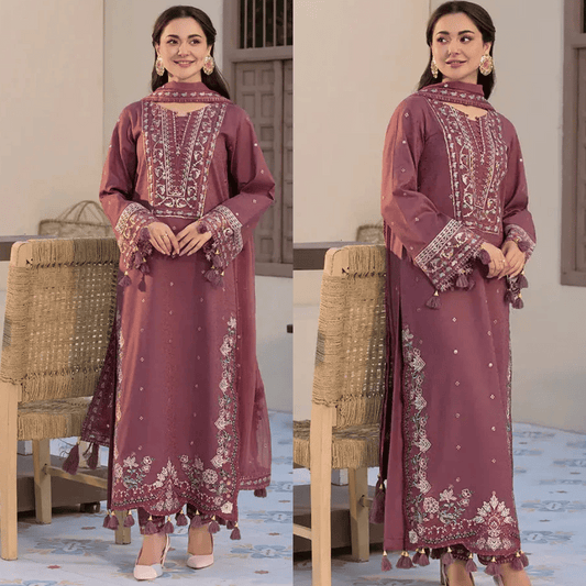 Jade - 3PC Lawn Embroidered Suit - VL1104