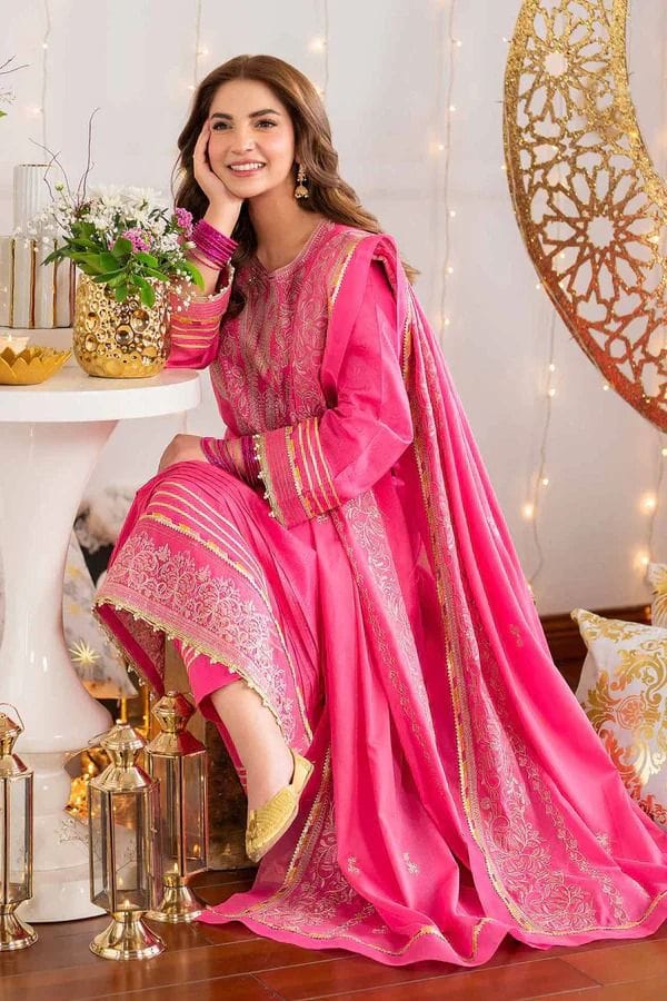 3PC Lawn Heavy Embroidered Shirt - VL1280