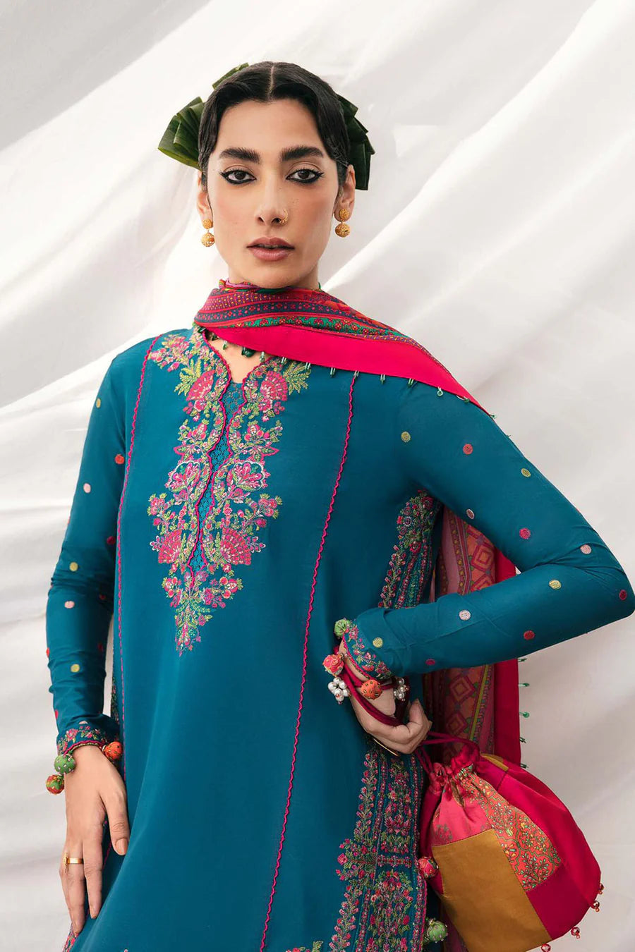 Hussain Rehar Winter Embroidered 3pc Dhanak Suite - VL1223