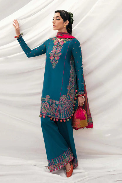Hussain Rehar Winter Embroidered 3pc Dhanak Suite - VL1223