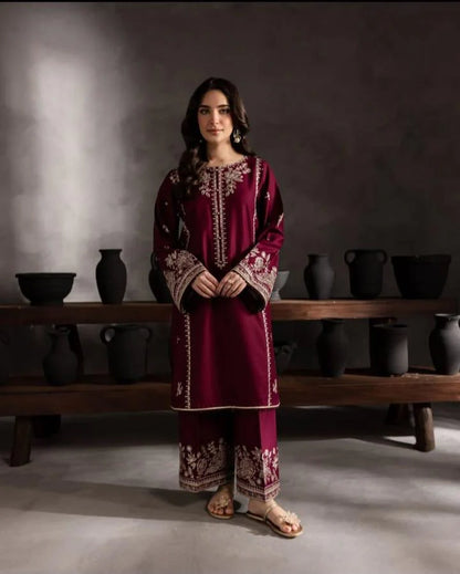Batik - 2Pc Embroidered Lawn Suite With Fully Embroidered trouser - VL1406