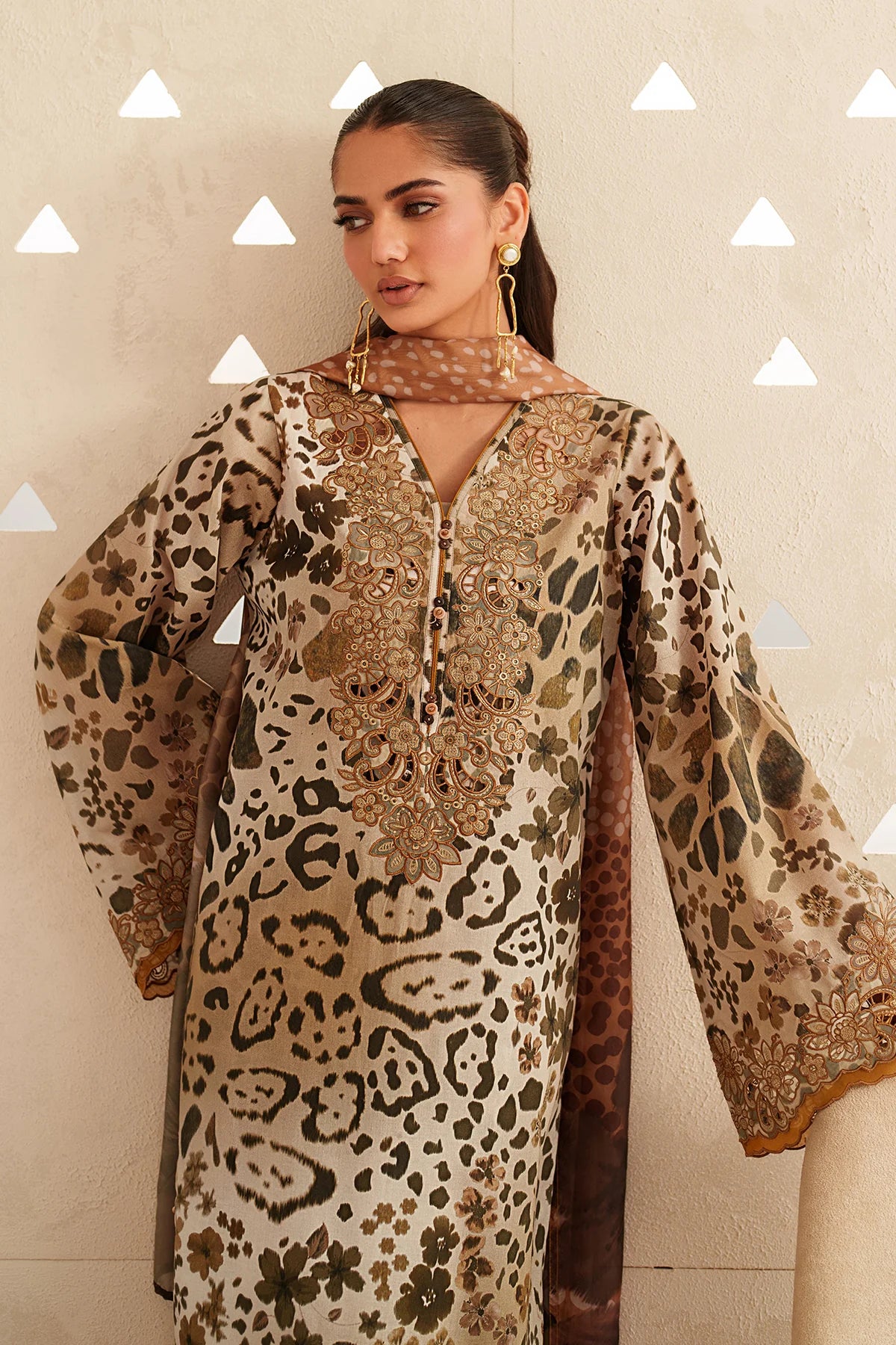 Aneela's - Summer 3PC Lawn Digital Printed Dress - VL1388