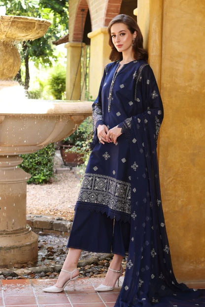 BAREEZE-EMBROIDERED 3PC LAWN DRESS WITH EMBROIDERED CHIFFON DUPATTA . VL210