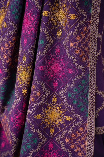 Kaseriya - Embroidered Dhanak Three Piece Winter Collection - VL1219