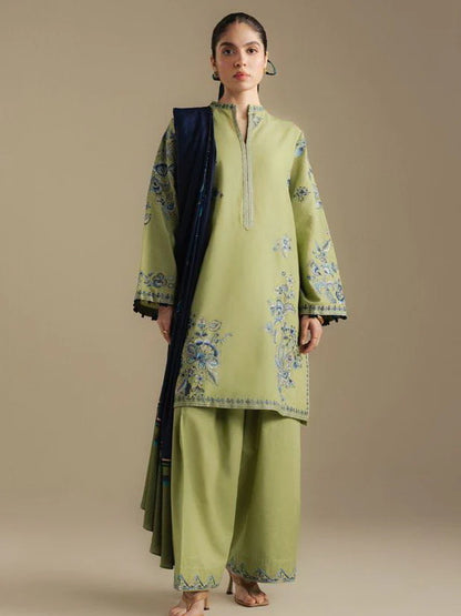 Asling - 3PC Summer Embroidered Suit - VL1261