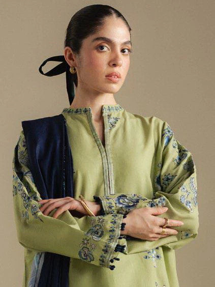 Asling - 3PC Summer Embroidered Suit - VL1261