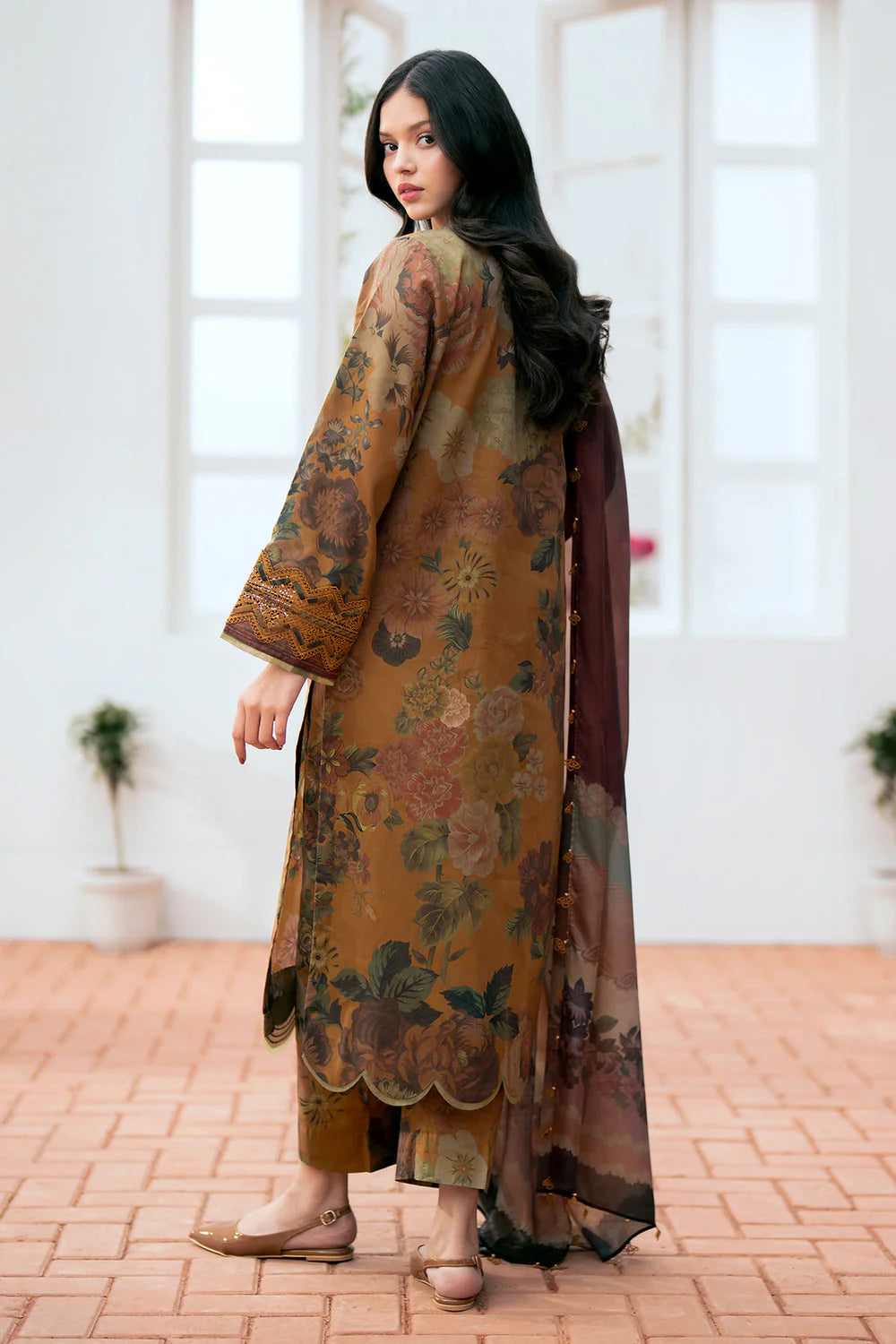 3 Piece Unstitched Karandi Suit ( Print Shawl ) VL893