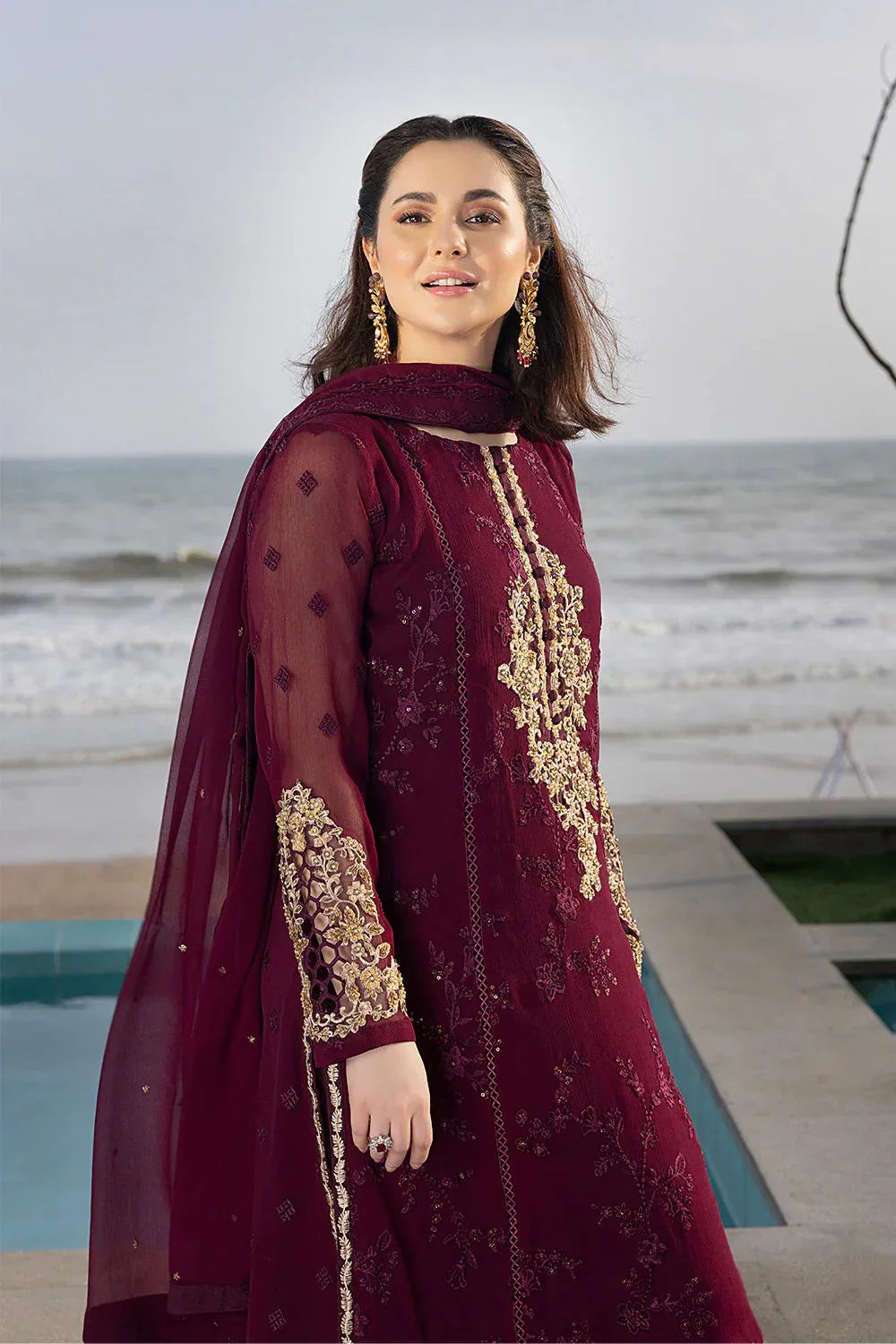 AZURE - Summer 3PC Lawn Embroidered Suit- VL1325