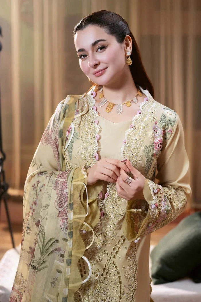 Veezal - Summer 3PC Lawn Chikenkari Embroidered Shirt - VL1339